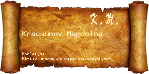 Kracsunov Magdolna névjegykártya